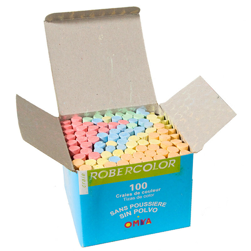 工霸（GONGBA）粉笔黑板贴用粉笔 彩色60盒/件（100支/盒） 彩色