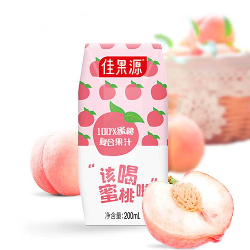 佳果源蜜桃复合果汁200ml*24 佳果源苹果汁200ml*24 果汁组合NT高清大图