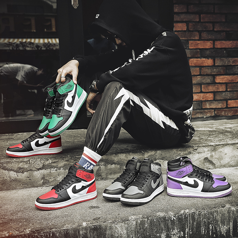 缔古尼diguni 空军一号春秋AJ1黑红脚趾芝加哥