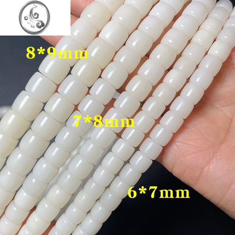 JiMi白玉菩提根手串原籽直切桶珠 老型108颗手串项链跑环手链男女文玩图片