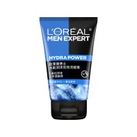 欧莱雅(LOREAL)男士水能润泽双效洁面膏100ml(深层清洁 保湿补水 各种肤质 洗面奶洁面乳)