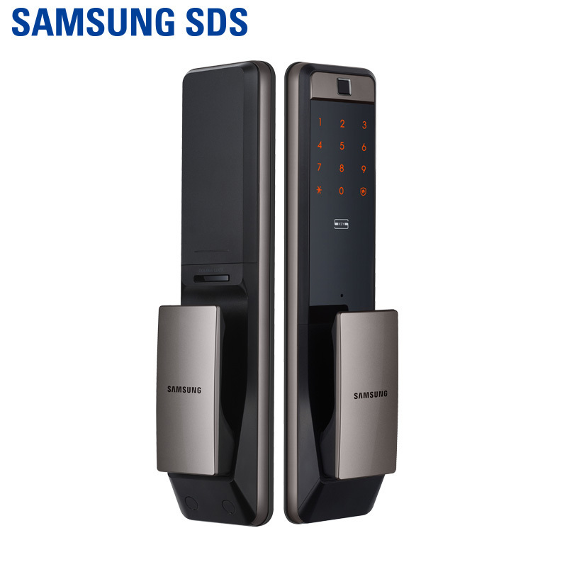 三星(SAMSUNG)指纹锁密码锁家用防盗锁智能电子锁自动上锁SHP-P72银色[副]