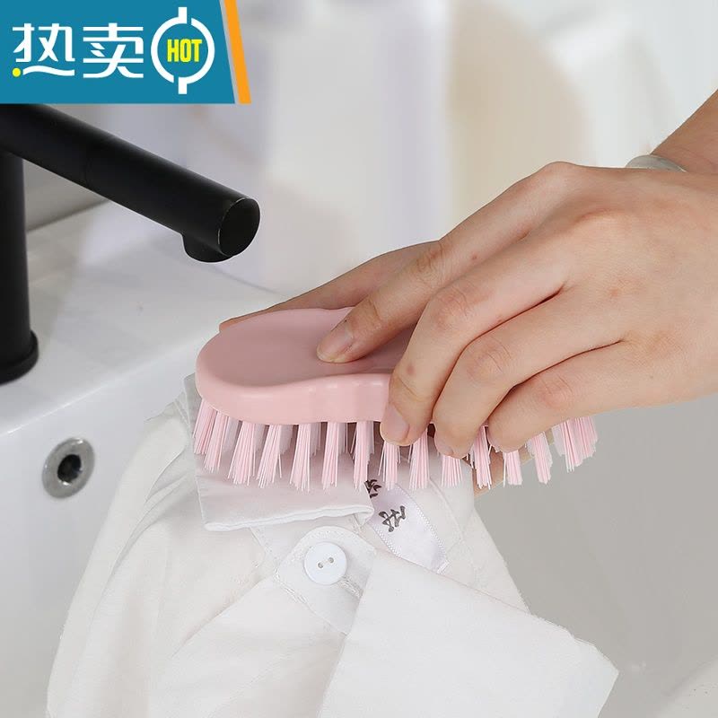敬平刷子清洁鞋刷塑料毛刷硬毛家用洗衣服的板刷洗鞋刷洗衣刷 白色(小)图片