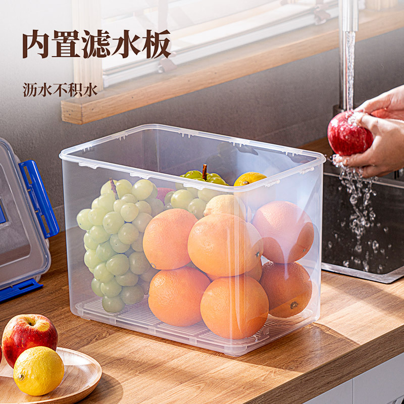 JEKO&JEKO 超大容量保鲜盒 12L 1只装冰箱收纳盒桌面收纳盒厨房储物盒泡菜盒腌菜盒子杂粮密封罐食物密封盒高清大图