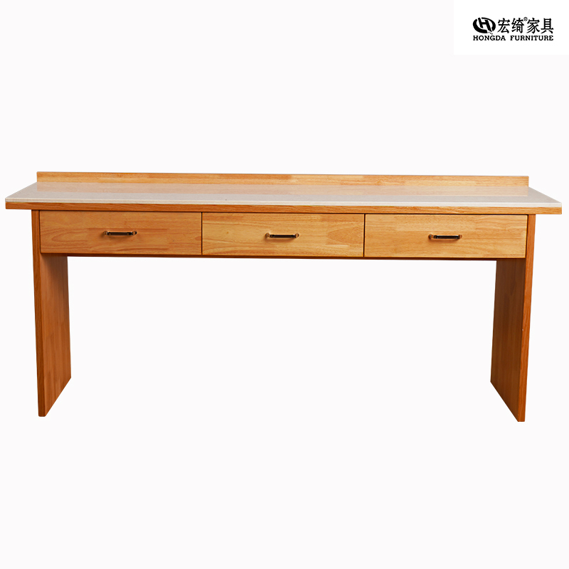 宏绮家具 书桌 大理石书桌 原木色 1800*400*750