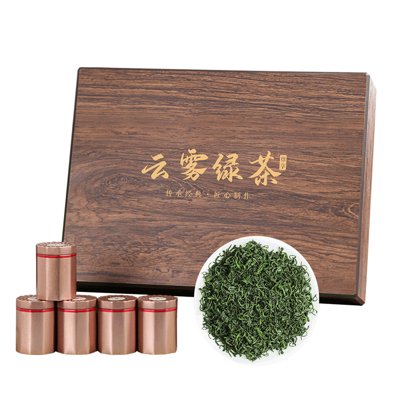 源御露云雾绿茶新茶高山炒青绿茶明前茶叶耐泡礼盒装过节备礼茶叶500克高清大图