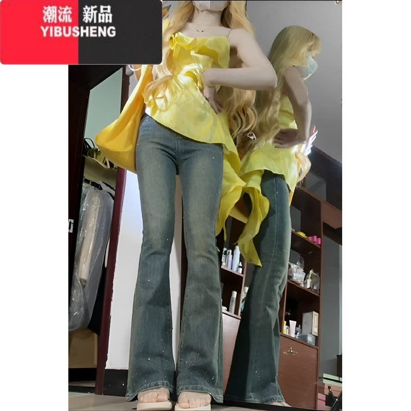 YIBUSHENG不规则小众复古荷叶边无袖背心吊带连衣裙女温柔风气质仙女短裙子图片