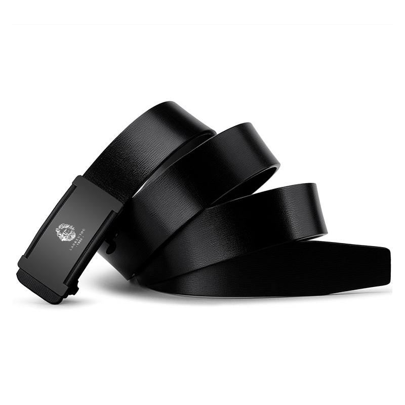 老人头皮带男真皮无牙自动扣男士牛皮腰带休闲高档品牌裤带送爸爸