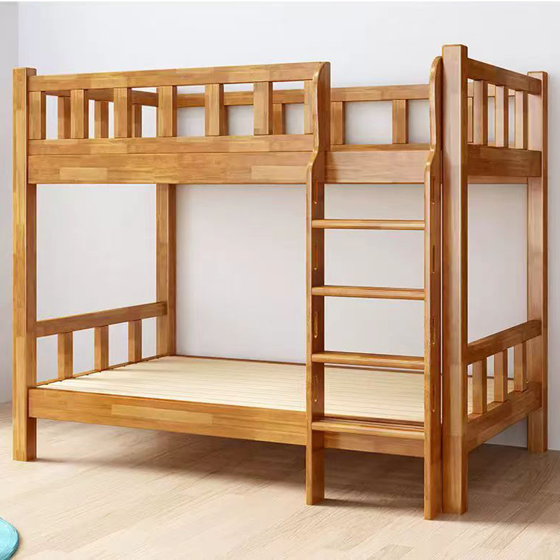 止臣 实木高低床 上下铺床公寓双层实木床员工寝室上下床宿舍床 F9高清大图