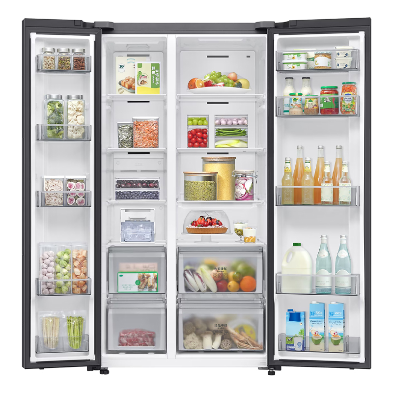 三星RS70F65P1FSC 浩瀚黑 655L 超大容量 干湿分储 AI节能模式 干湿分储 立体循环制冷 对开门冰箱高清大图