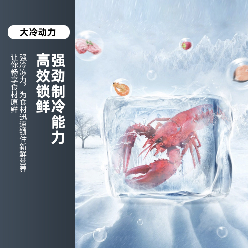 上菱 200升三门冰箱 冷藏冷冻 小型租房宿舍家用 节能低噪 高效保鲜 三门三温区 多门大容量电冰箱BMM200L高清大图