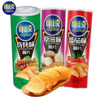 可比克 薯片随机口味 105gx4罐装 休闲零食 香脆膨化薯片食品小吃
