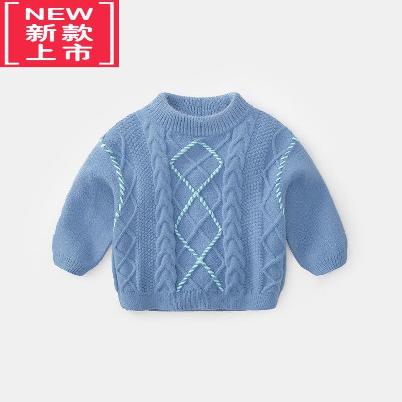 可莉允宝宝圣诞毛衣儿童针织衫加厚女童上衣男童线衣童装小婴儿衣服冬装图片