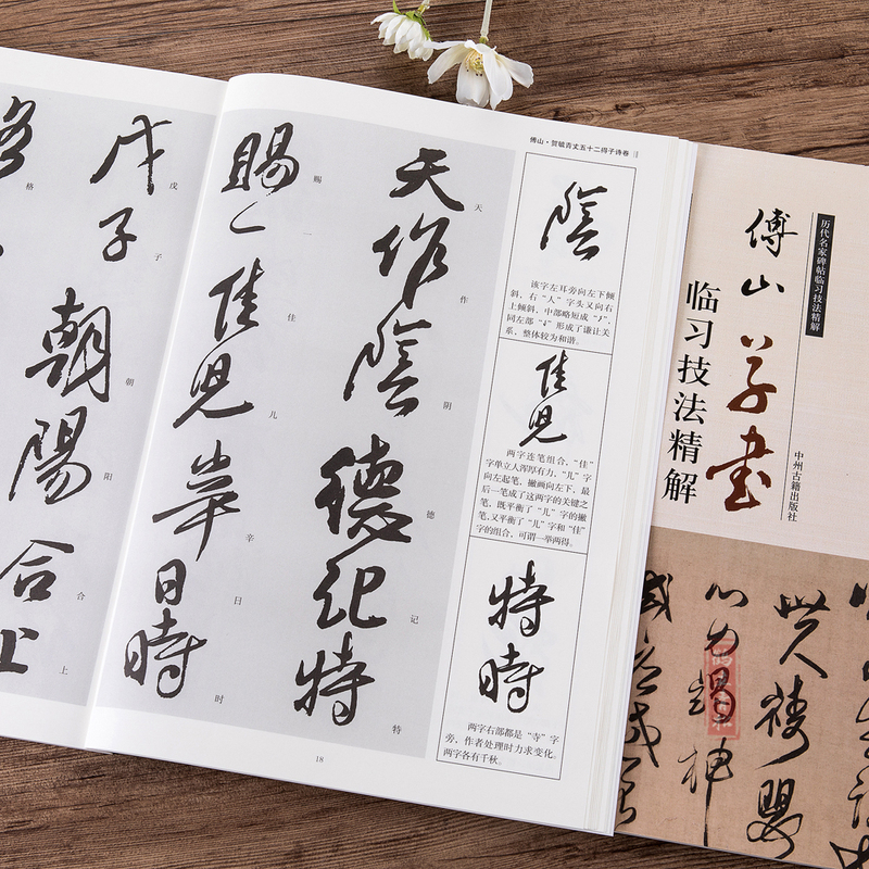 [正版]傅山草书临习技法精解傅山书法名品丹枫阁记杜甫诗卷草书孟浩然诗昨日帖历代名家书历代名家碑帖临习技法精解教程