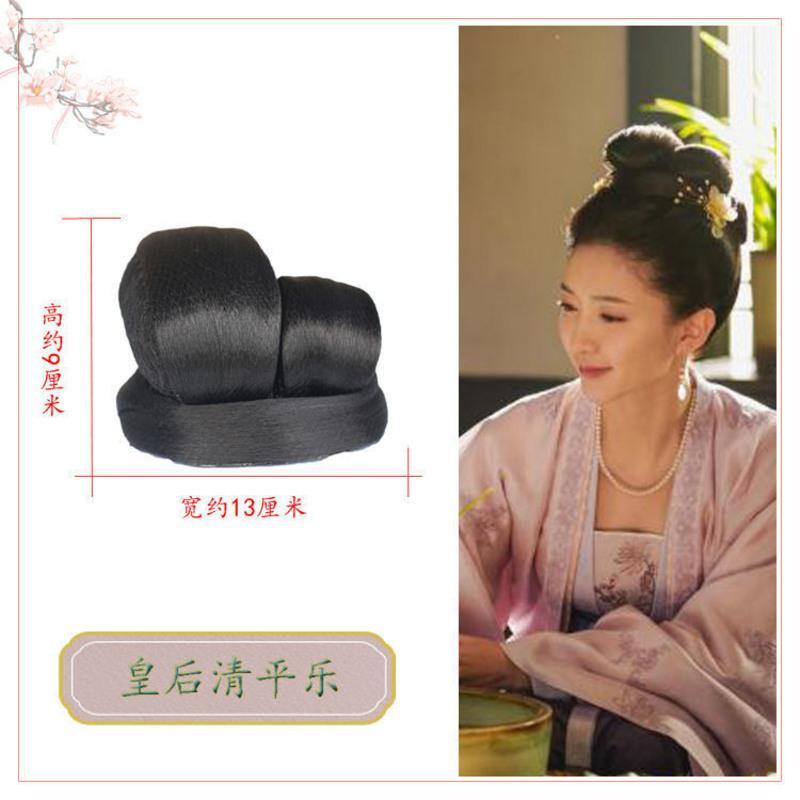 古装汉服造型假发新款仙女飞天敦煌舞蹈清平乐同款发髻蝶梦髻 带鬓角空气刘海