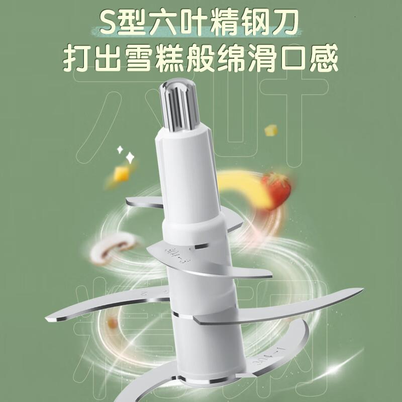 小熊(Bear)婴儿辅食机 多功能小型迷你研磨料理机 六叶双杯辅食机SJJ-R02H5高清大图