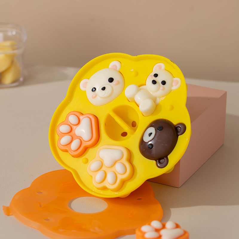 宝宝辅食蒸糕硅胶模具婴幼儿食品级可蒸糕点猫爪米糕全套工具磨具