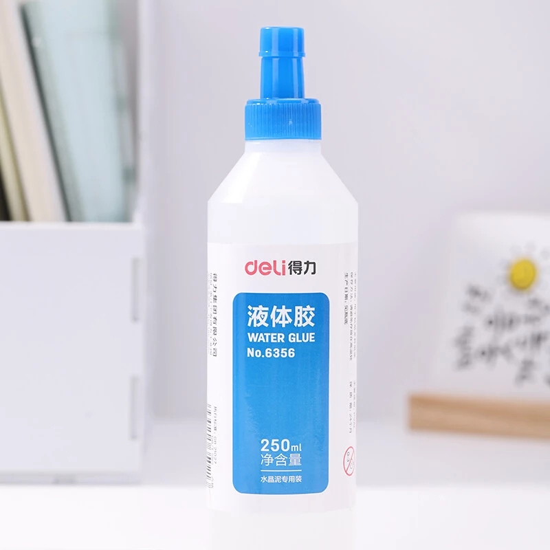 得力胶水6356液体胶大桶装250ml液体透明胶粘性好宁选