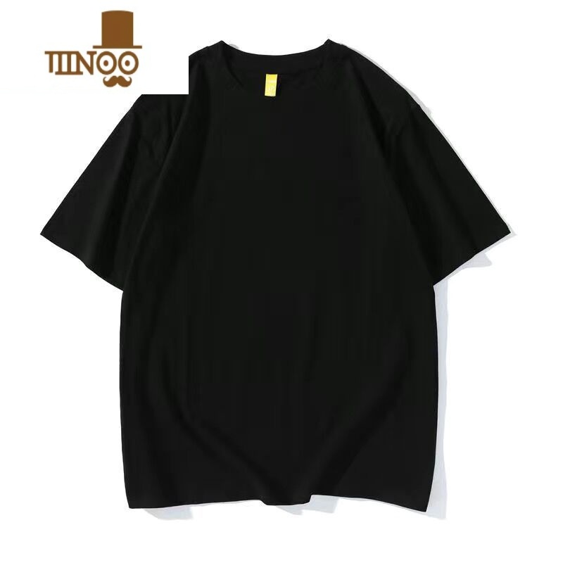 YANXU日系复古潮牌新款牛仔外套男黑色潮流帅气宽松工装夹克男 黑色短T 3XL