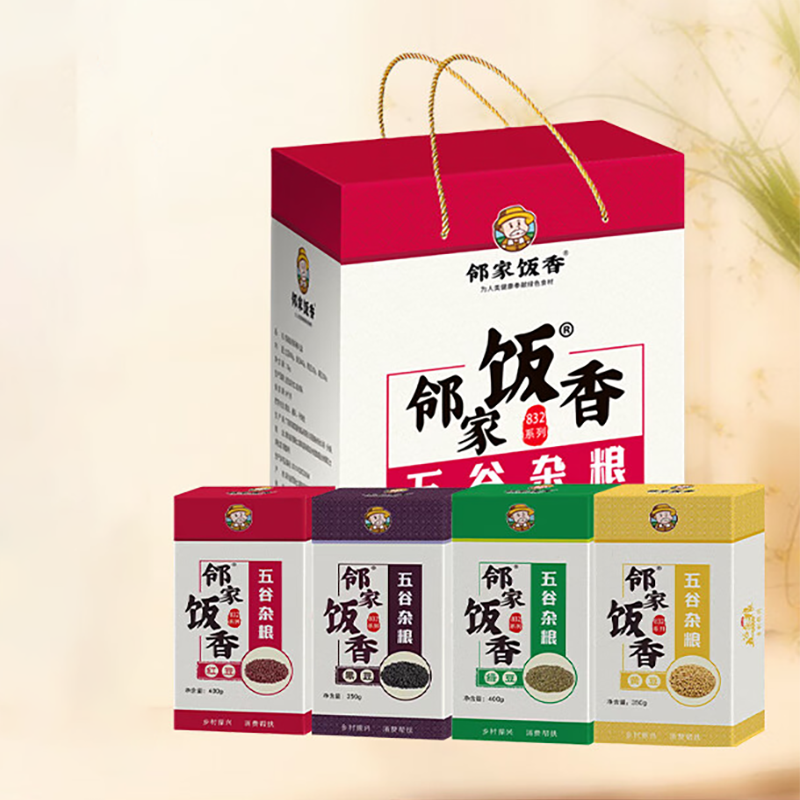 邻家饭香 杂粮礼盒 1.5kg*1箱 【红豆400g、绿豆400g、黑豆350g、黄豆350g】FP88