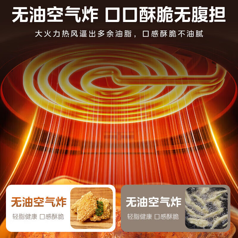 美的(Midea) MF-KZE4581BD 空气炸锅 4.5L 全自动免翻面烤箱 一体机多功能 不粘易洗触控微蒸汽高清大图