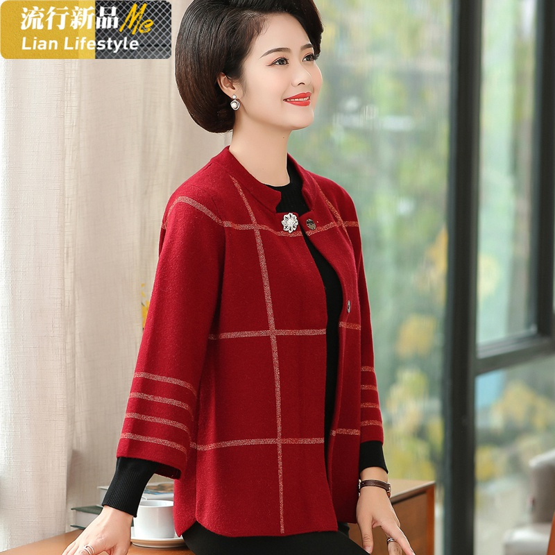 外套春秋短款洋气婚礼喜婆婆婚宴装中老年女春装上衣50到60岁妈妈装