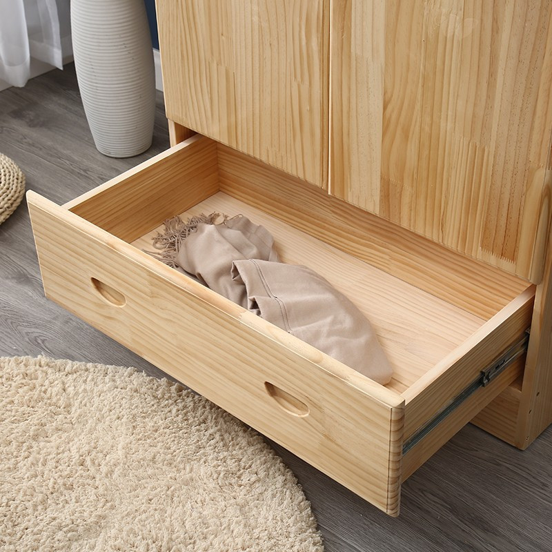 企购优品 两门衣柜800×2000×600 木质组装收纳