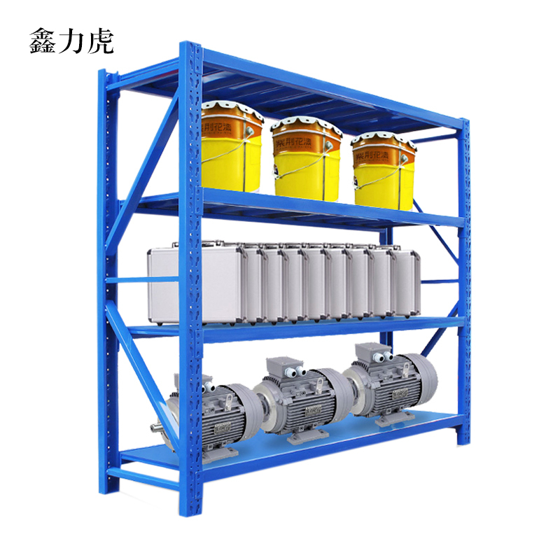 鑫力虎承重200kg货架置物架钢制货架蓝色主架长150宽50高200CM