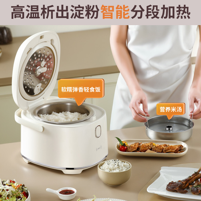 亚摩斯(Amos)钛釜无涂层电饭煲压力纯钛比家用不锈钢内胆好3升多功能粥汤3-4人老人可用低糖电饭锅AS-FB309T*高清大图