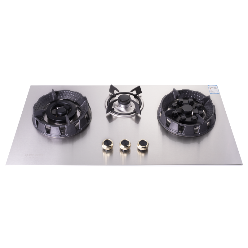 ELKS燃气灶JZT-EL8180 家用灶900cm大尺寸面板三眼灶天然气高清大图