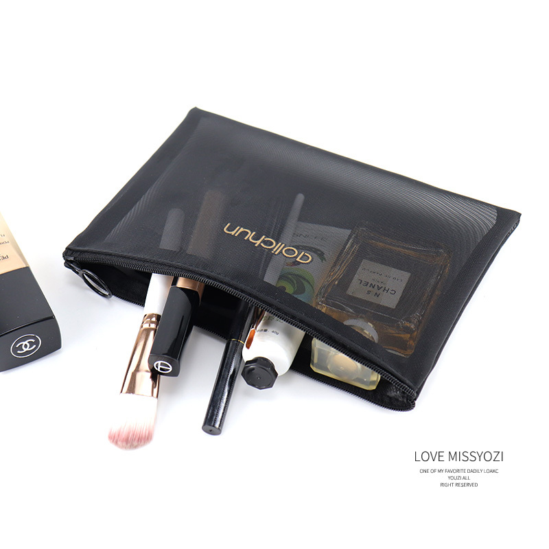 新款化妆包简约in网红随身小号大容量透明网收纳箱子