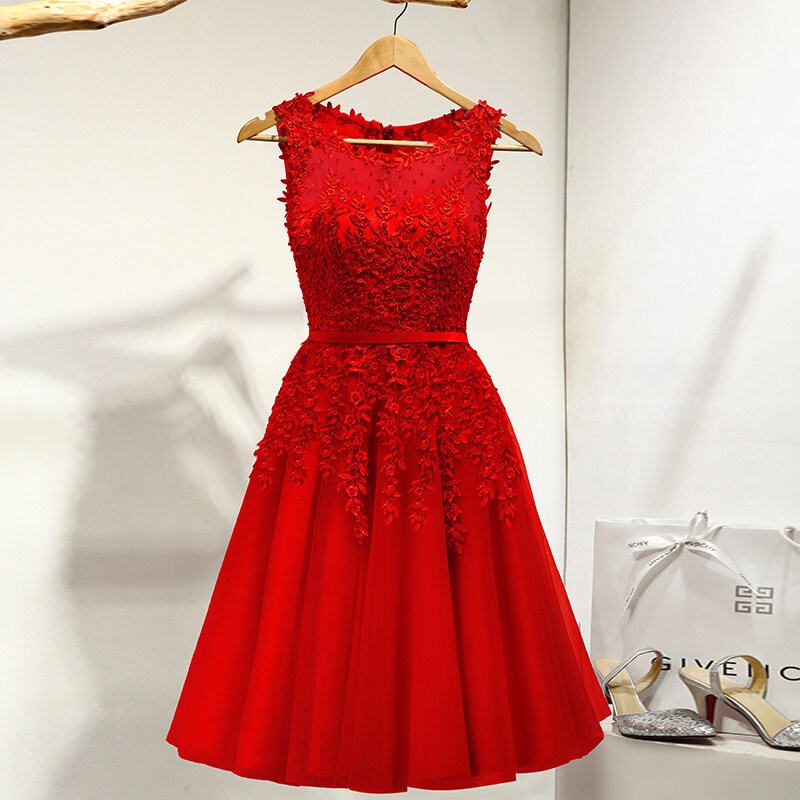 结婚礼服敬酒服新娘短款2018新款晚礼服宴会聚会订婚洋装小礼服女