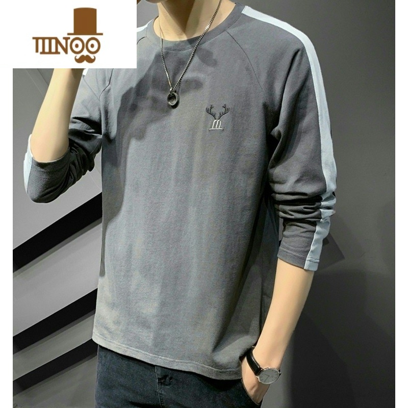 YANXU干活穿的衣服男薄款冰丝长袖t恤夏天户外防晒薄款上衣秋衣打底衫高清大图