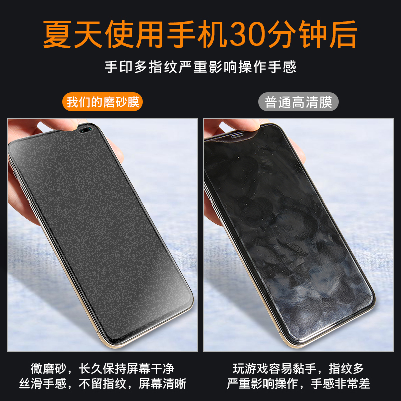 红米k30钢化膜k30pro磨砂膜全屏覆盖抗蓝光小米redmik30手机膜5g后4g全包无白边刚化玻璃保护贴膜防指纹