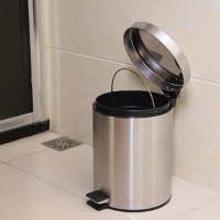 垃圾桶家用不锈钢脚踏式有盖卫生间客厅大号厨房酒店宾馆欧式垃圾筒创意简约生活日用清洁用品