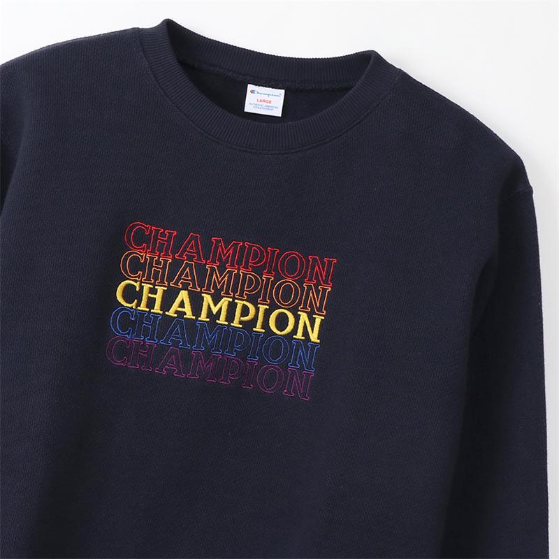 champion冠军套头卫衣衫春秋冬男女同款情侣刺绣圆领宽松运动卫衣