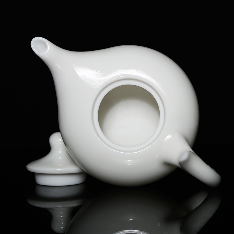 金镶玉 茶壶 陶瓷功夫茶具 高白瓷品茗壶 礼盒装 大权在握高白壶