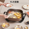九阳电火锅家用多功能电热锅 麦饭石色不粘锅 6L大容量电煮锅HG60-G91