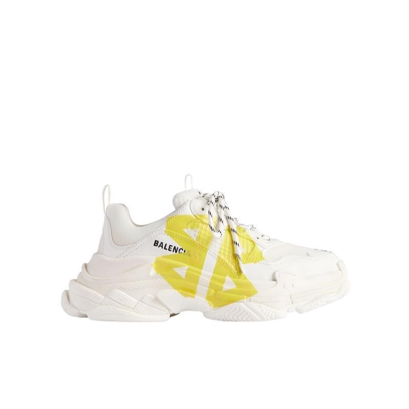 巴黎世家(Balenciaga)运动鞋男网面透气跑鞋户外休闲鞋侧绑带设计