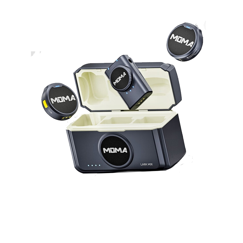猛玛(MOMA)Lark Mix 一拖二无线领夹麦克风图片,高清实拍大图—苏宁易购
