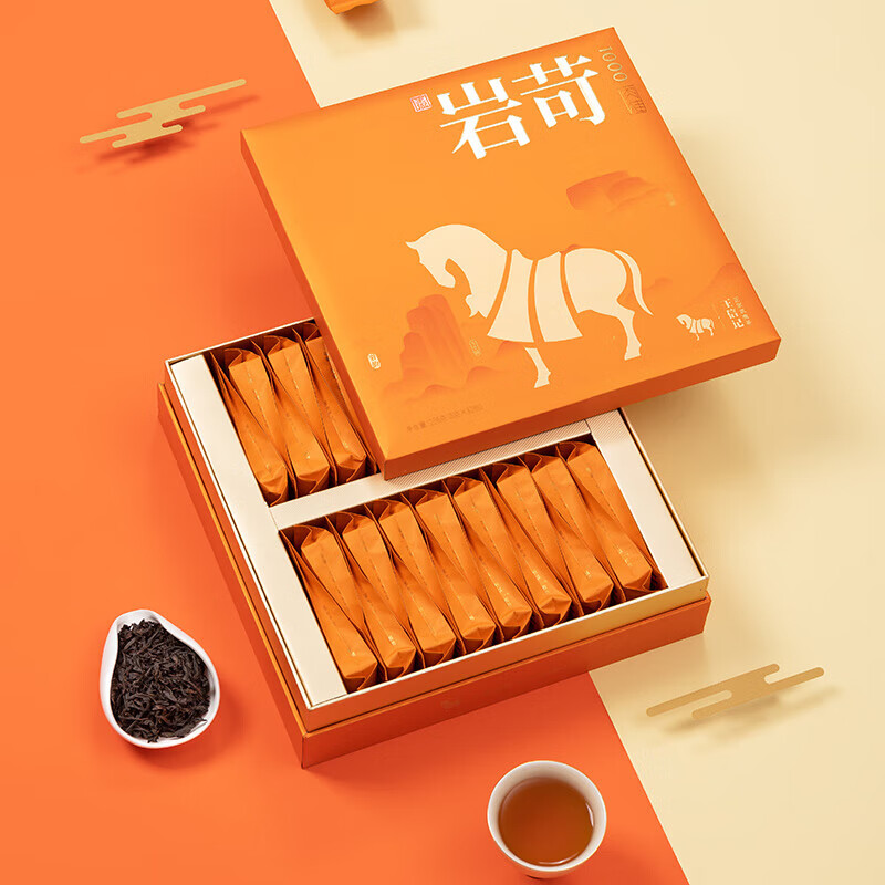 八马茶业 乌龙茶 岩苛 武夷岩茶肉桂 王信记岩苛1000·肉桂256克 AD120 / 盒