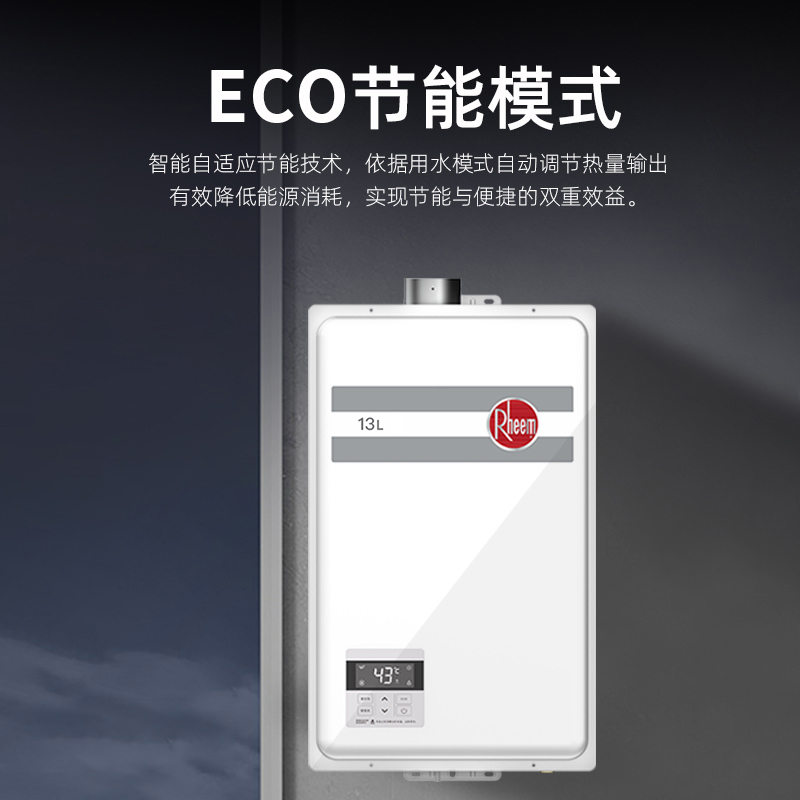 瑞美(REME) 二级能效防冻型燃气热水器 JSQ25-GTD 恒温水量伺服器强排式金属面板高清大图