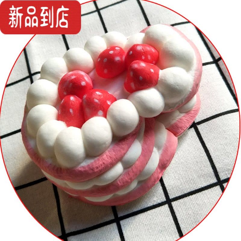 真智力Squishy慢回弹捏捏乐软蛋糕模型草莓大水果食物玩具 (蓝色)蛋糕1个仿真食物图片