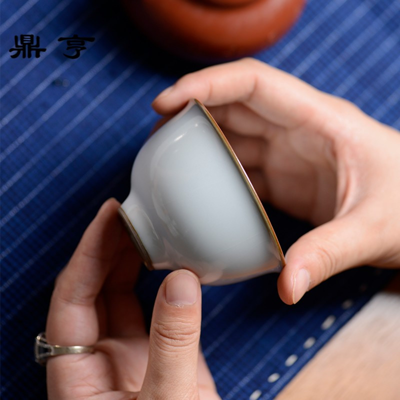 鼎亨一禅茶事 官窑品质汝窑品茗杯茶杯主人杯个人杯中国风茶碗茶