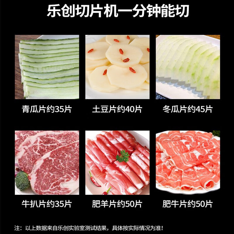 乐创切肉片机商用刨羊肉卷切片机商用全自动台式切肉机家用电动小型半自动肥牛卷切片机猪肉冻肉切片机商用高清大图