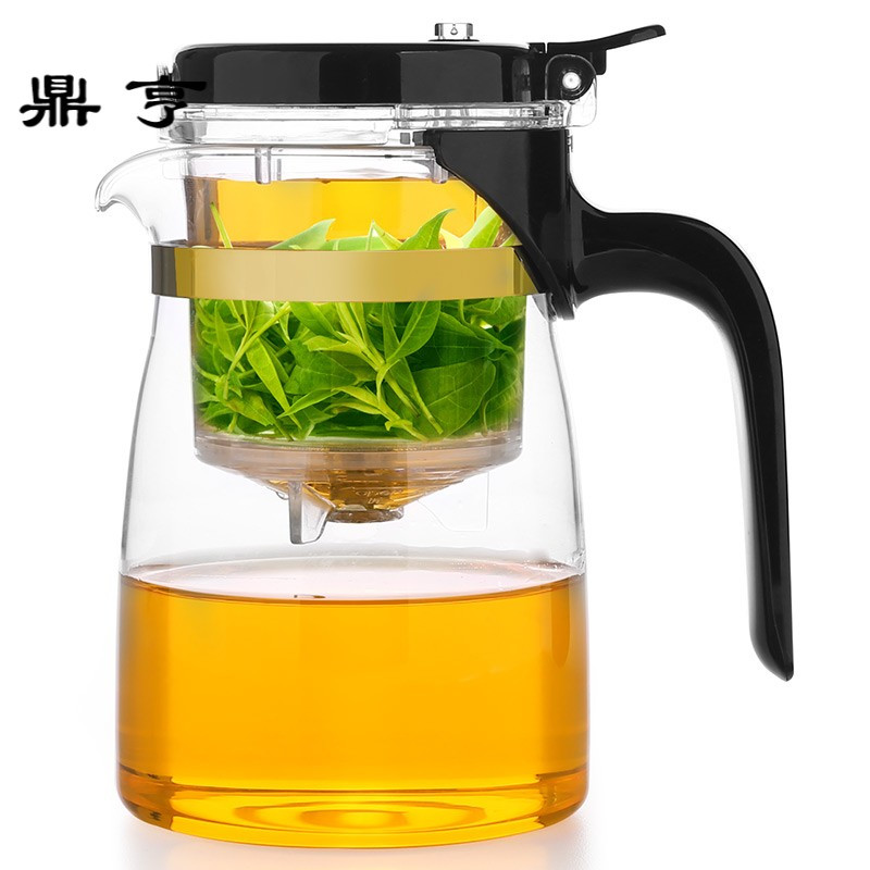 鼎亨飘逸杯泡茶壶全拆洗过滤茶杯加厚耐高温玻璃茶壶家用茶具套装