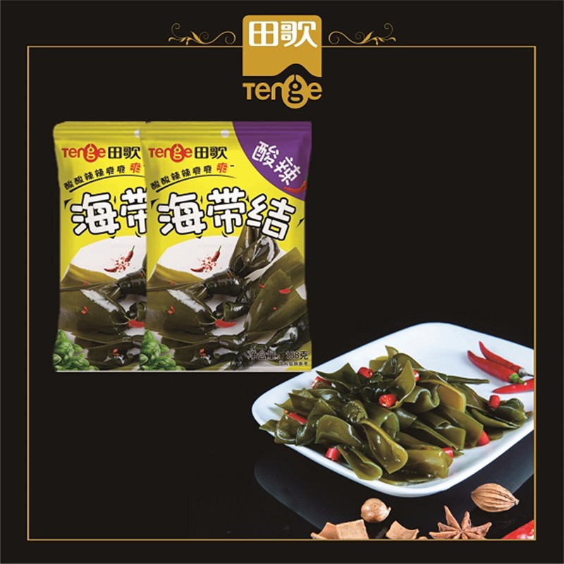 田歌酸辣海带结(158g)独立小包装卤味熟食开袋即食休闲零食