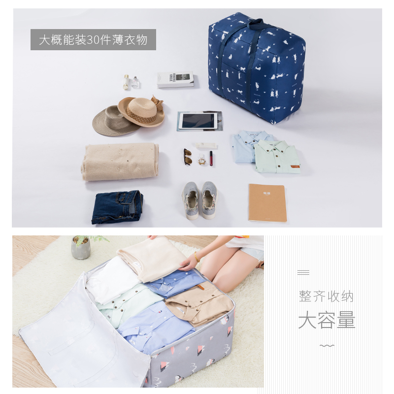 装棉被被子子收纳袋衣物衣服整理袋超大号家|加厚款[星河云梦] [店长推荐款]无异味:中号-36L[55*20*33cm]