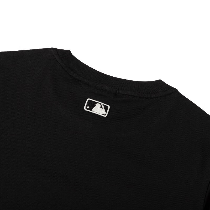 美职棒(MLB)黑色t恤女韩版休闲运动透气短袖3FTSV1443-50BKS