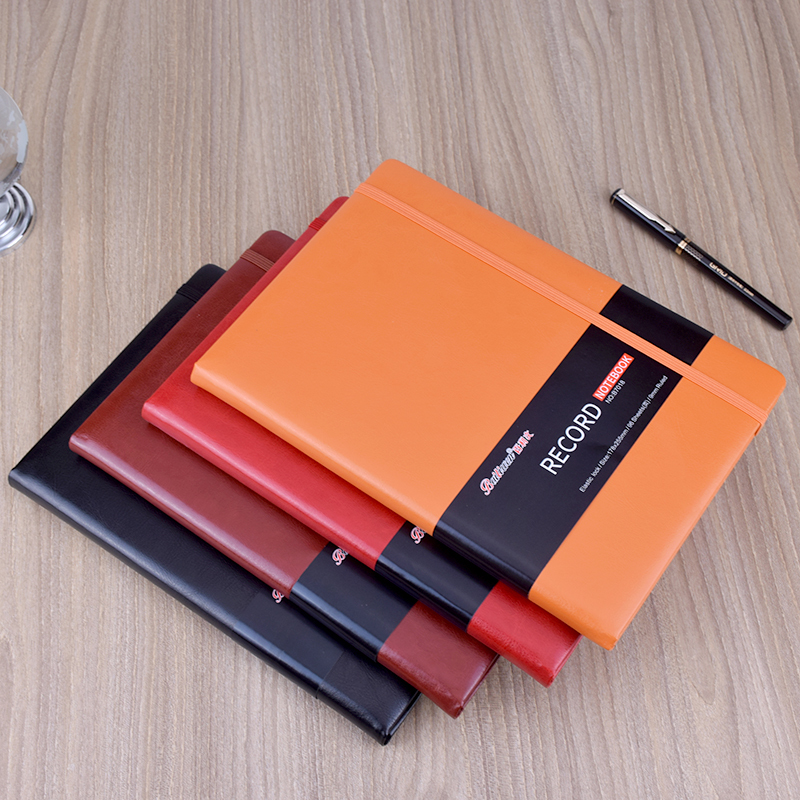 笔记本皮面商务软皮工作记事本多功能笔记本厚本子超厚日记本b7018